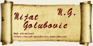 Mijat Golubović vizit kartica
